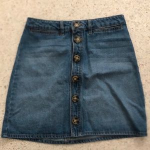 Denim Button Up Skirt